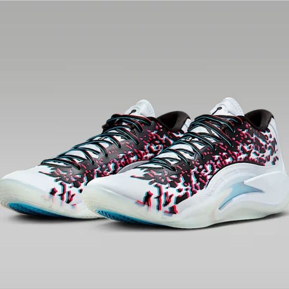 Jordan Zion 3 NRG 3D Shoes- Football Grey/Flash Crimson/Chlorine Blue/Black main image 11